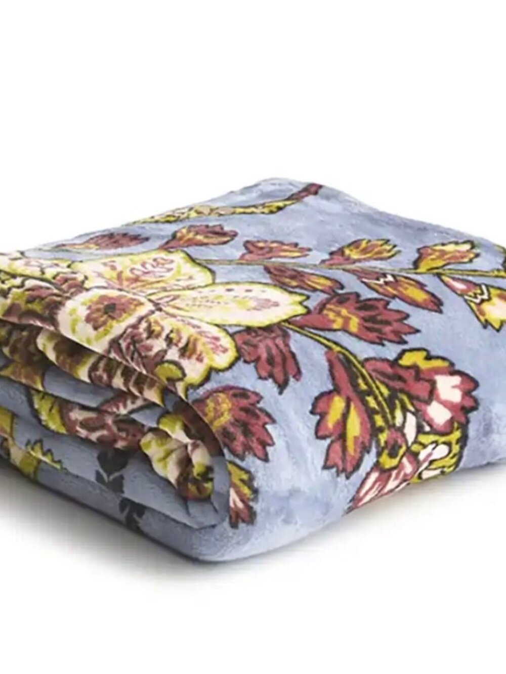 New w/Tags Vera Bradley Plush Throw - Begonia Fields - 80" x 50" - Blue
